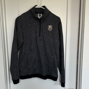 NHL Black and Gray Zip-Up Sweater Las Vegas golden knights small zip